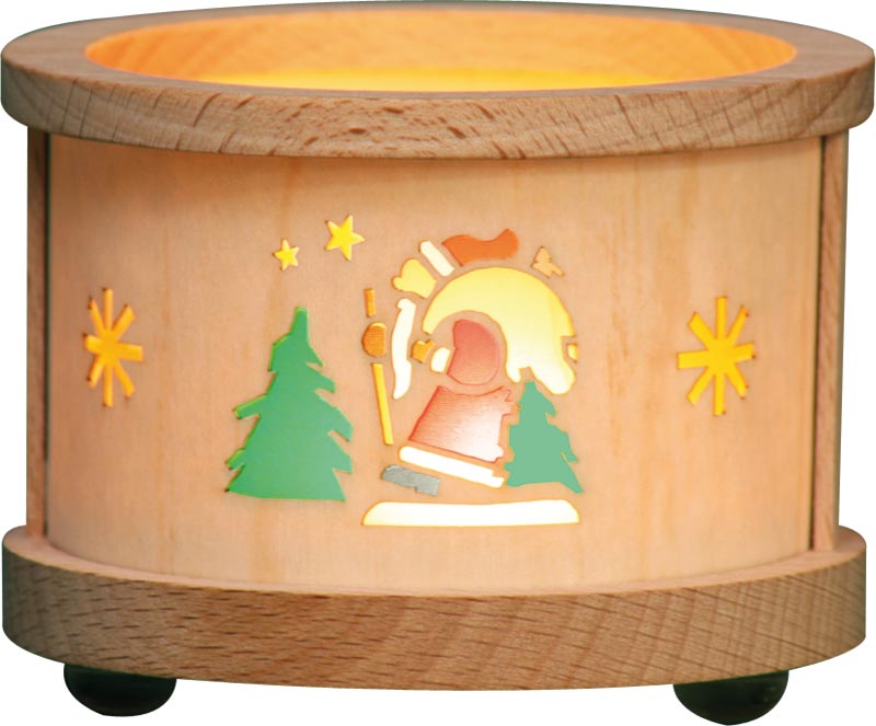 Richard Glaesser Teelichtlaterne Weihnachtsmann aus Seiffen im Erzgebirge