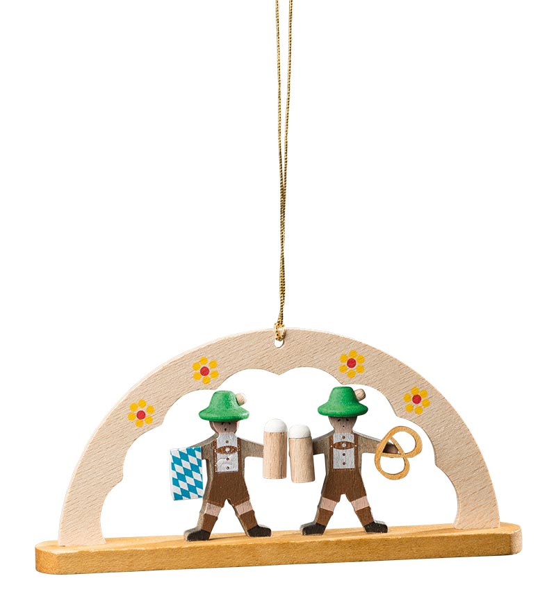 Richard Glaesser Baumbehang Schwibbogen Oktoberfest aus Seiffen im Erzgebirge