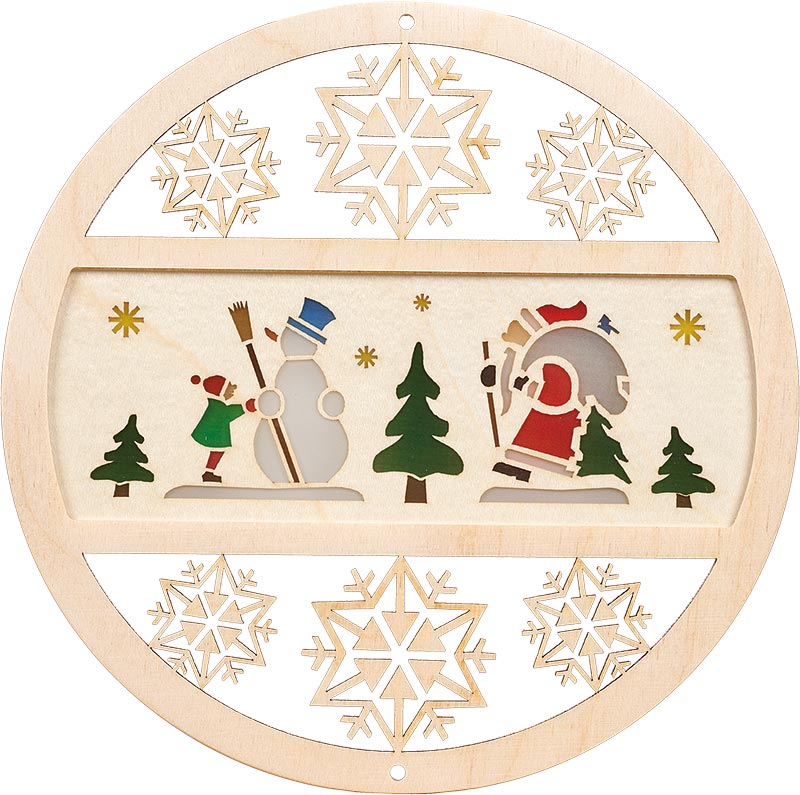 Richard Glaesser Fensterbild Winterwald aus Seiffen im Erzgebirge