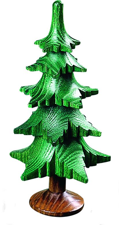Richard Glaesser Baum, 5 Kränze mit Stamm, aus Seiffen im Erzgebirge
