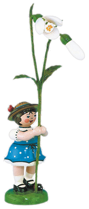 Hubrig Blumenkind Mädchen mit Schneeglöckchen