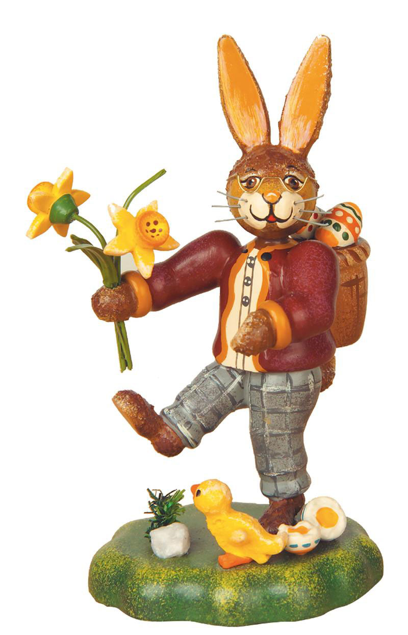 Hubrig Hasenvater mit Narzisse - 10 cm