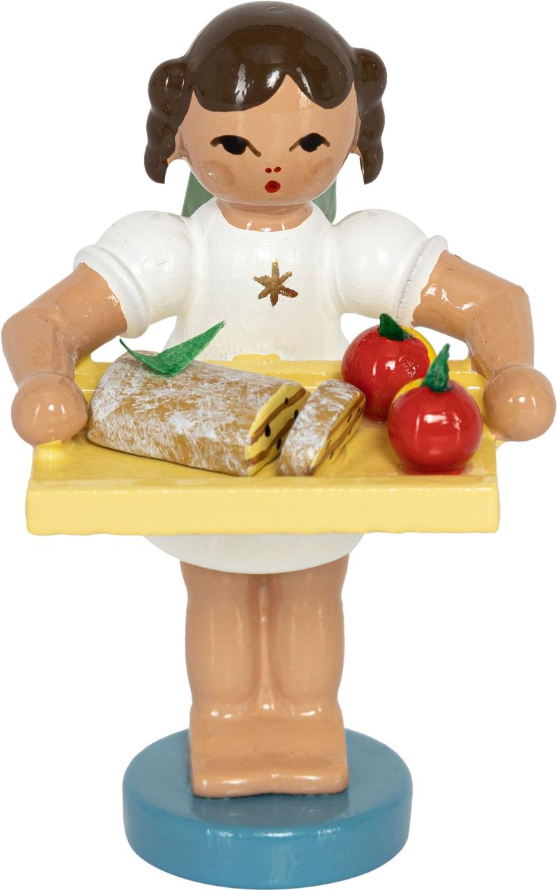 Richard Glaesser Bäckerengel mit Apfelstrudel aus Seiffen im Erzgebirge