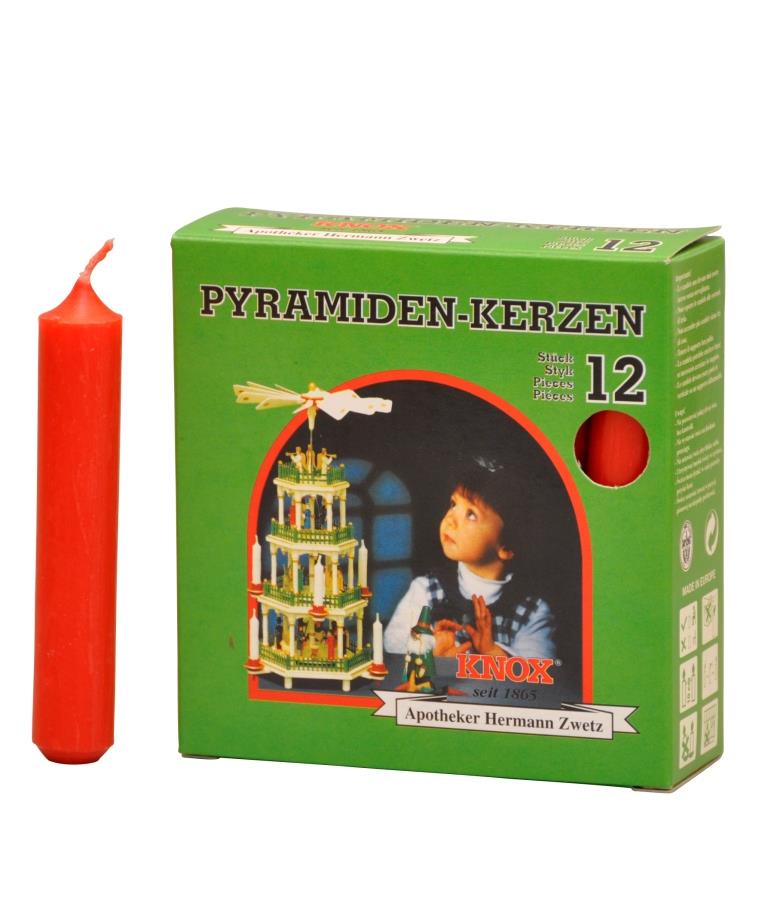 Pyramidenkerzen rot - Durchmesser 17 mm
