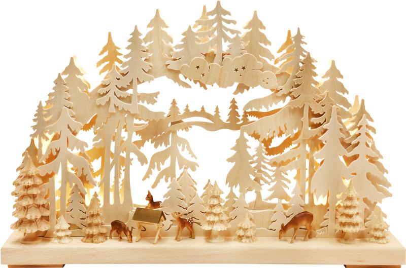 Ratags 3D-Schwibbogen klein, Rehe auf der Lichtung