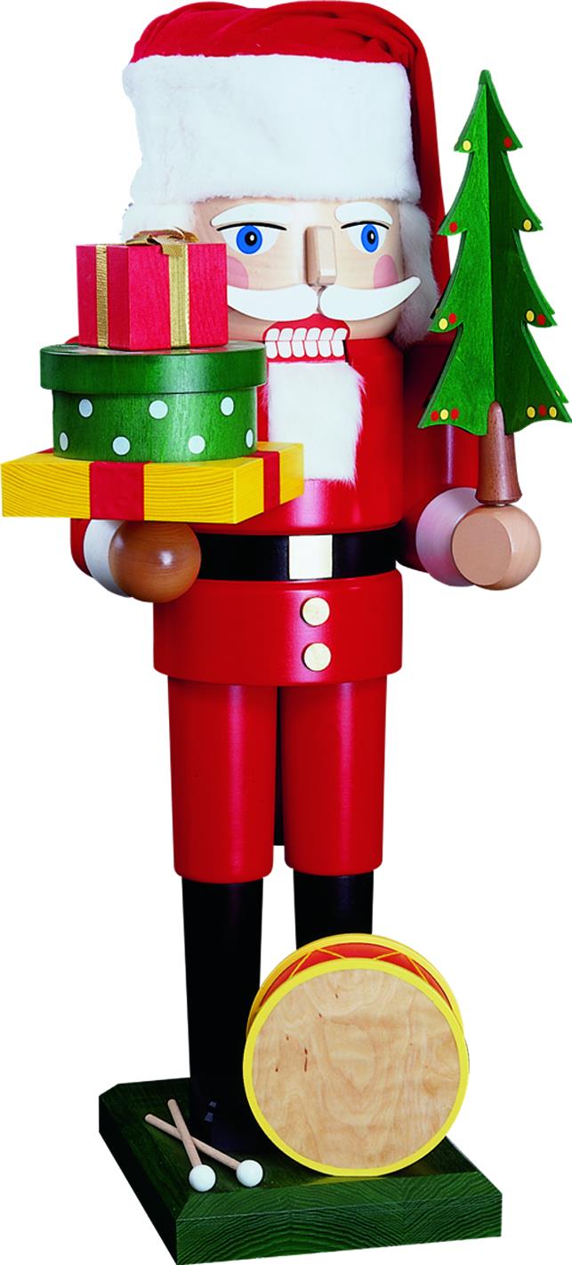Richard Glaesser Nussknacker Santa mit Geschenken XXL aus Seiffen im Erzgebirge