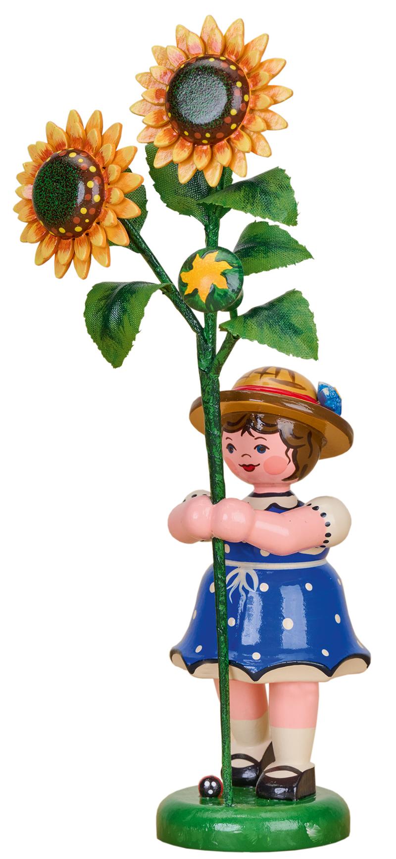Hubrig Blumenkind Mädchen mit Sonnenblume - 17 cm - Neuheit 2024
