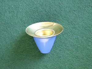 Kerzenhalter blau mit Metalleinsätzen für Serie 161