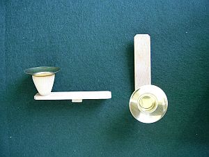 Kerzenhalter natur mit Metalleinsätzen für Serien 137, 167